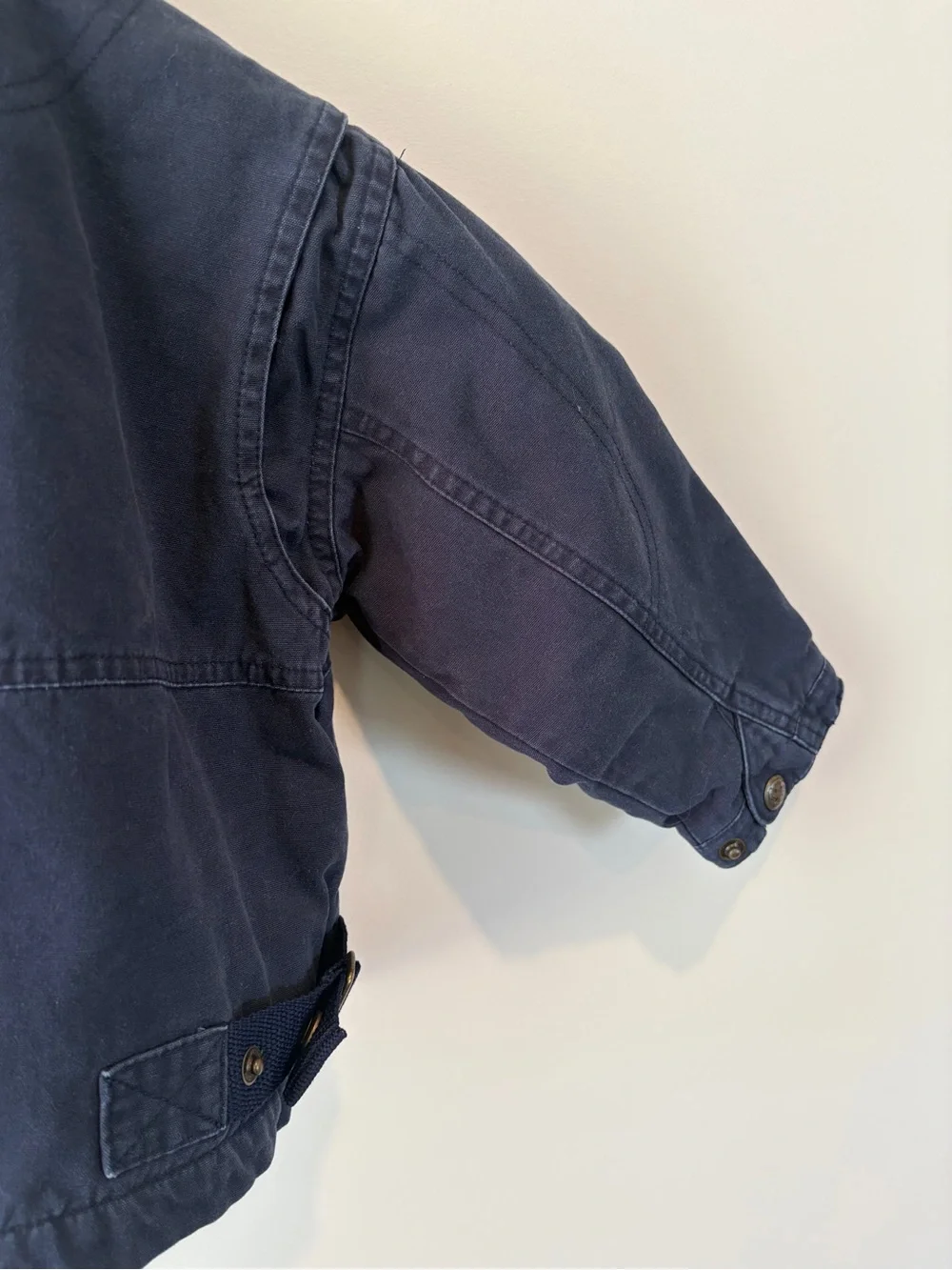 OshKosh B'gosh Vintage Navy Kids Barn Jacket Fleece Lined 24months